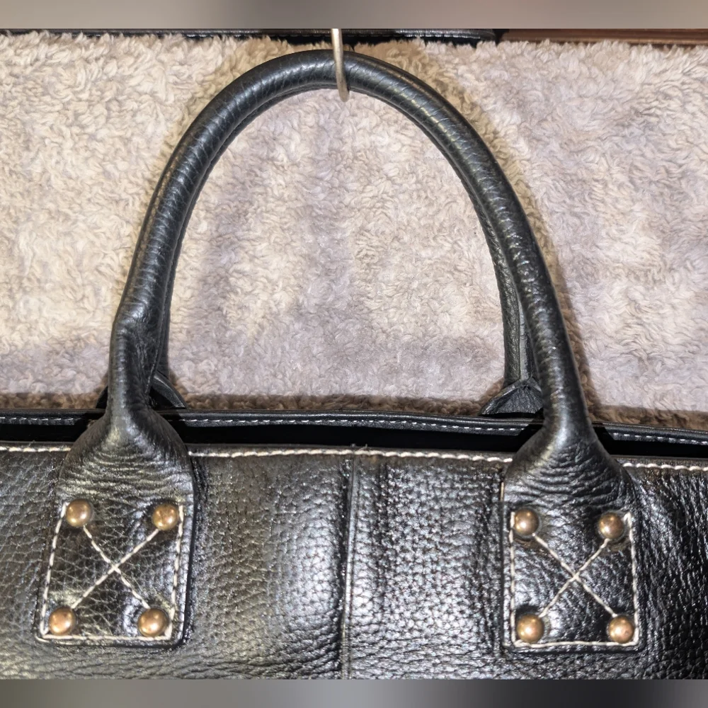 🖤GAP🖤 Vintage Genuine Leather Carry All Tote Bag - Picture 4 of 9